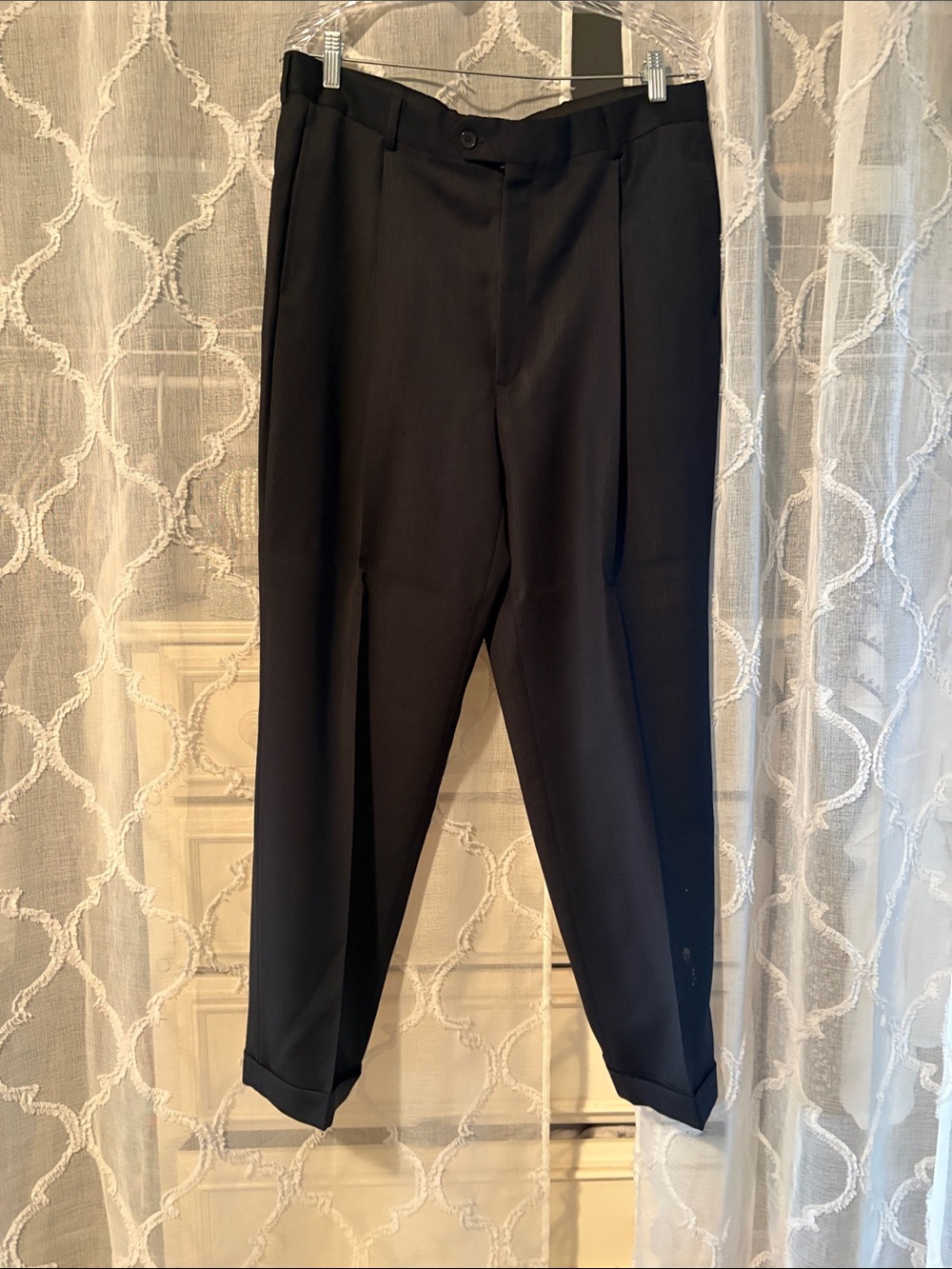 Pierre Cardin Men's Black Dress Pants